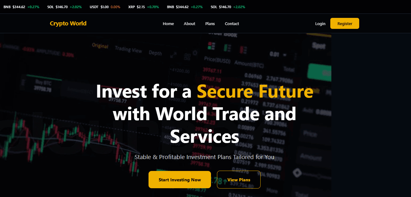 Crypto Investment Platform screenshot