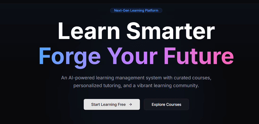 EduForge — AI Learning System screenshot