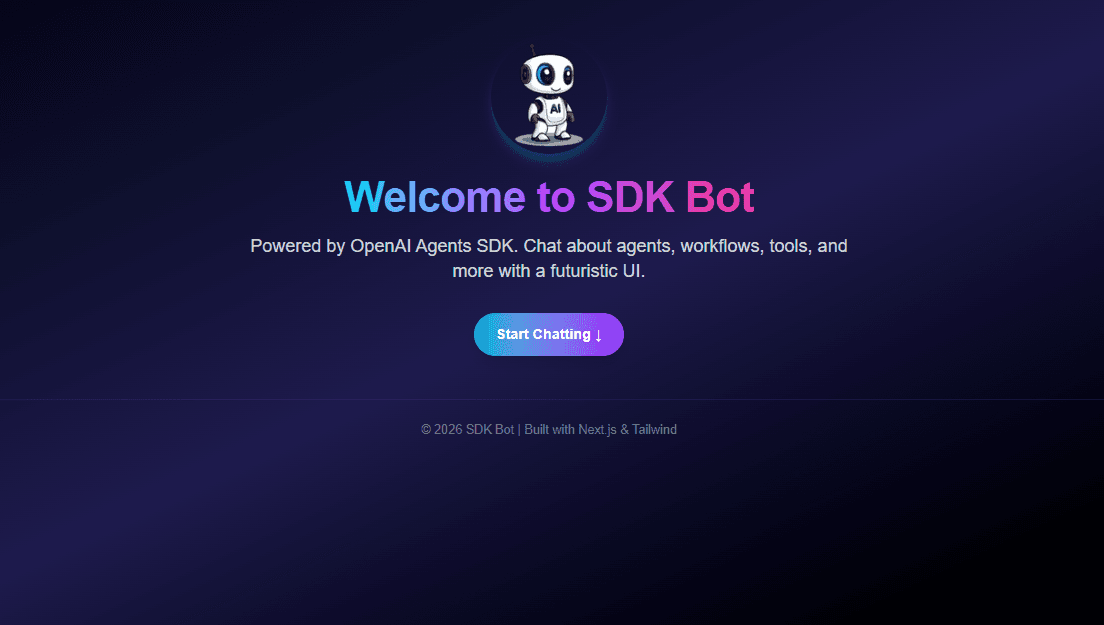 SDK Bot — AI Agent Builder screenshot