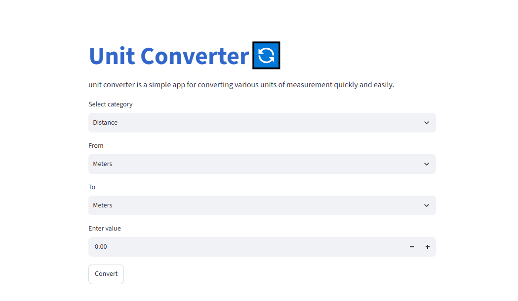 Unit Converter App screenshot
